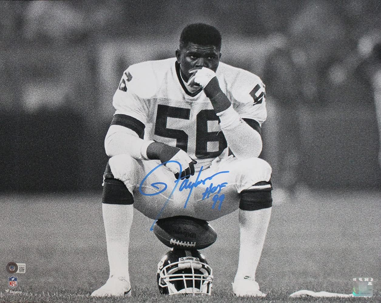Lawrence Taylor Autographed New York Giants 16x20 Photo - HOF Inscription - BAS & Denver Autographs COA