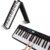 Coolmusic 88-Key Foldable Portable Digital Piano - Semi-Weighted Electric Keyboard Kit with Sustain Pedal, Power Supply, and MIDI Connectivity