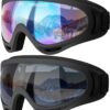 COOLOO Ski Goggles – 2 Pack Professional Snowboard Goggles with UV400 Protection, Anti-Fog & Impact-Resistant Lenses for Men, Women & Youth