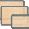 Premium Silicone Baking Mats - 3 Piece Reusable Non-Stick Sheet Set for Cookies, Macarons & Pastries - Eco-Friendly & Dishwasher Safe (Half & Quarter Size)