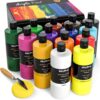 Nicpro 14-Color Large Bulk Acrylic Paint Set (500ml Bottles) – Professional Non-Toxic Multi-Surface Paints with Bonus Mixing Tools