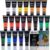 Artecho Professional Acrylic Paint Set (20 Colors) - 120ml Large Tubes - Rich Pigments for Canvas, Wood, Fabric, and Rock Painting - Non-Toxic & ASTM D-4236 Certified