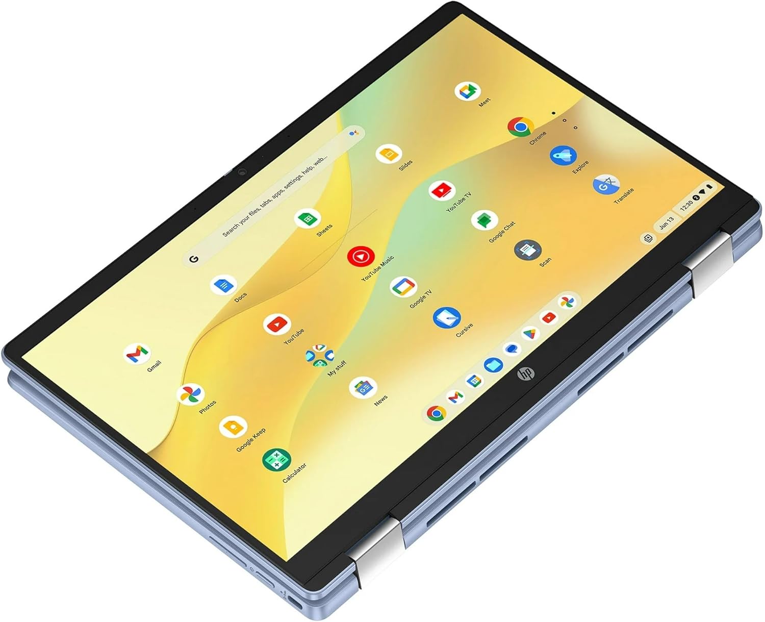 HP 14b 2-in-1 Chromebook (Renewed) - 14" HD Touch, Intel 4-Core, 4GB RAM, 64GB eMMC, Blue