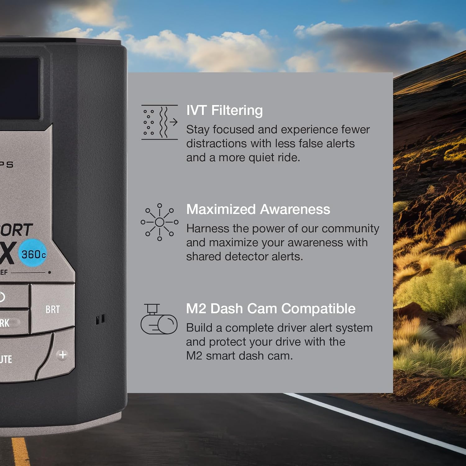 Escort MAX 360c MKII WiFi Laser Radar Detector | 360° Directional Protection, Bluetooth & CarPlay Compatible, Extreme Range