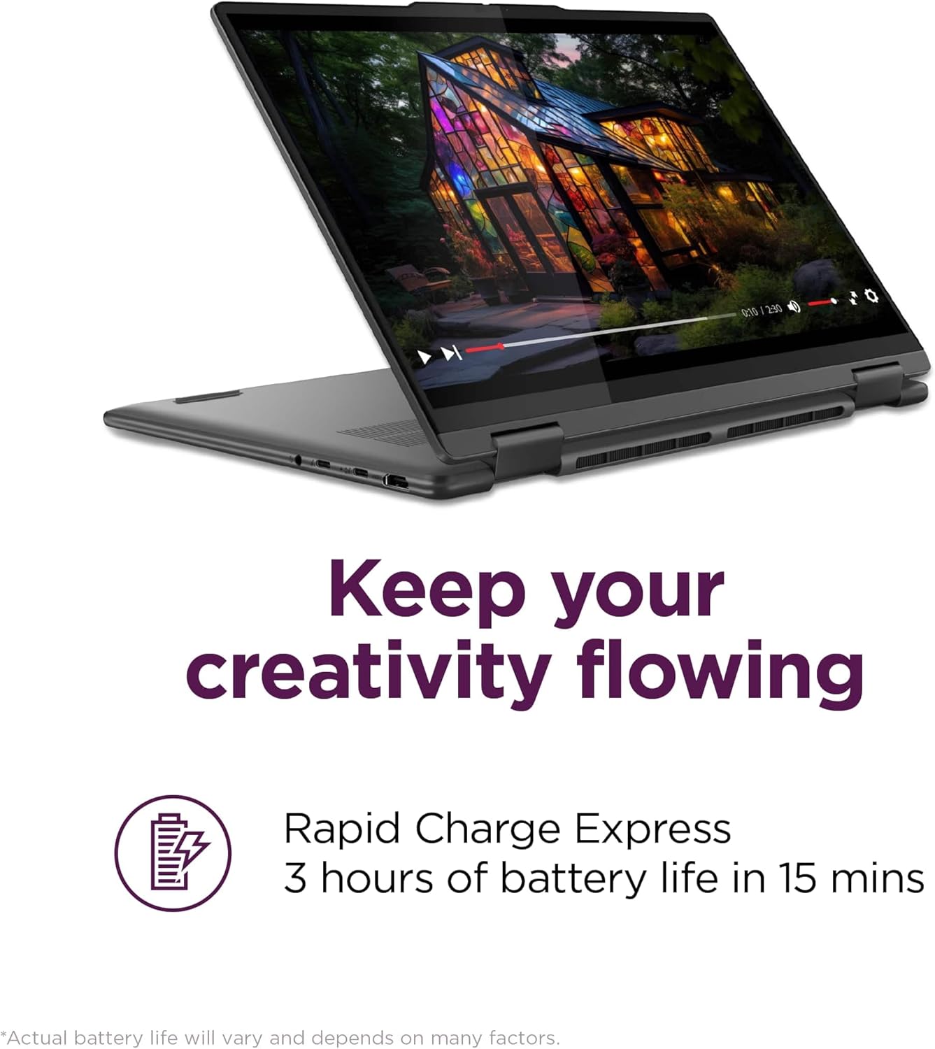 Lenovo Yoga 7i 2-in-1 16” Touchscreen Laptop, Intel Core Ultra 7 155U, 16GB DDR5 RAM, 2TB PCIe SSD, Windows 11 Pro, Fingerprint Reader, Backlit Keyboard, Storm Grey
