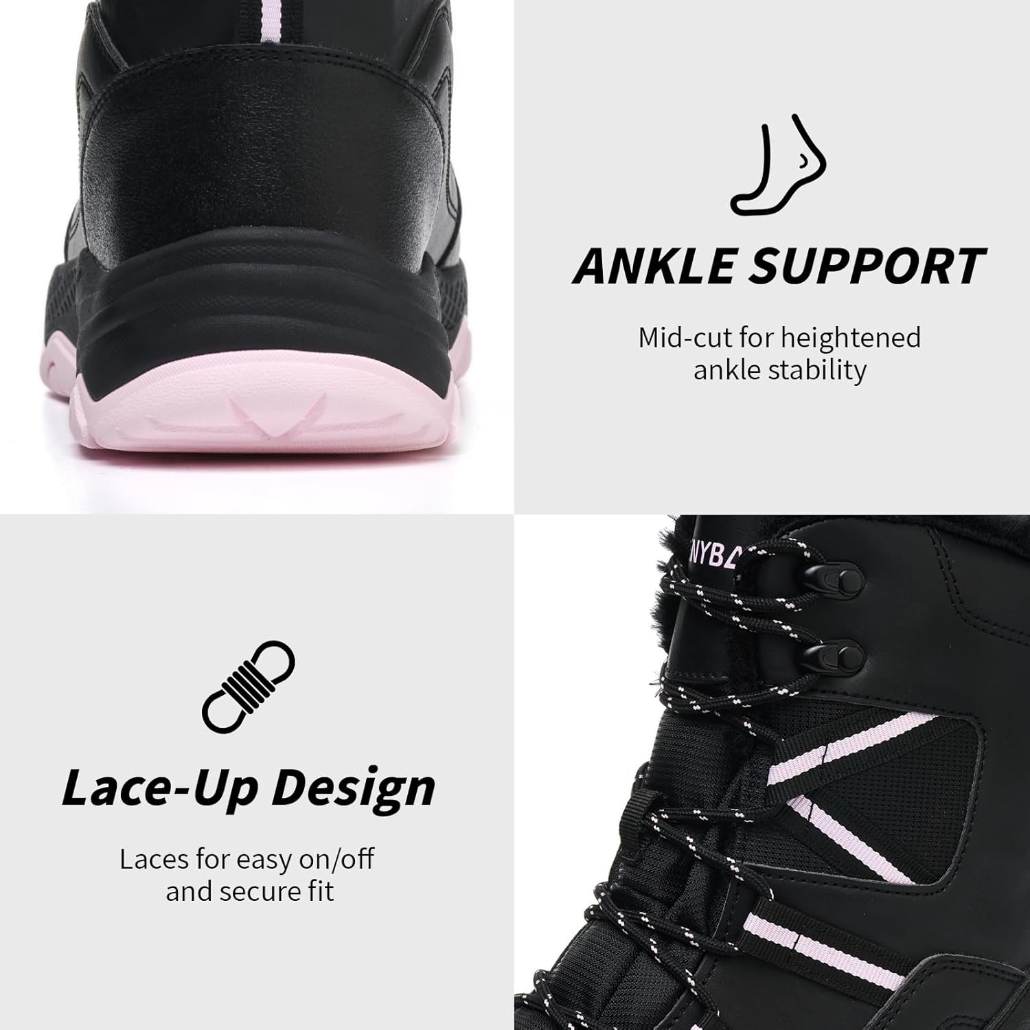 Women's Insulated Winter Snow Boots | Waterproof & Anti-Slip Mid-Calf Booties for Cozy Warmth