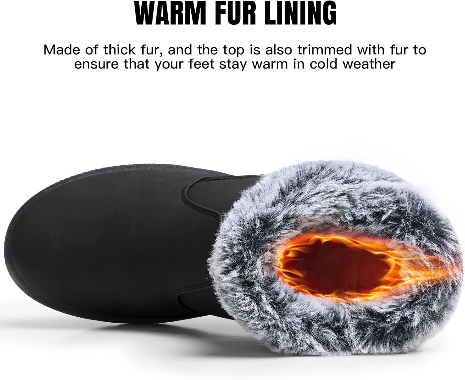 SHIBEVER Women's Waterproof Winter Snow Boots - Warm Faux Fur Lined Insulated Ankle Booties for Cold Weather