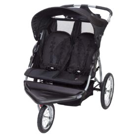 Baby Trend Expedition Double Jogger Stroller – All-Terrain Travel System with Locking Front Wheel, Dual Canopies & Storage
