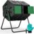 TOP XIAN 45 Gallon Dual Chamber Compost Tumbler – 170L Rotating Outdoor Compost Bin with Easy Assembly, 360° Turning System & Adjustable Vents for Garden & Yard Waste