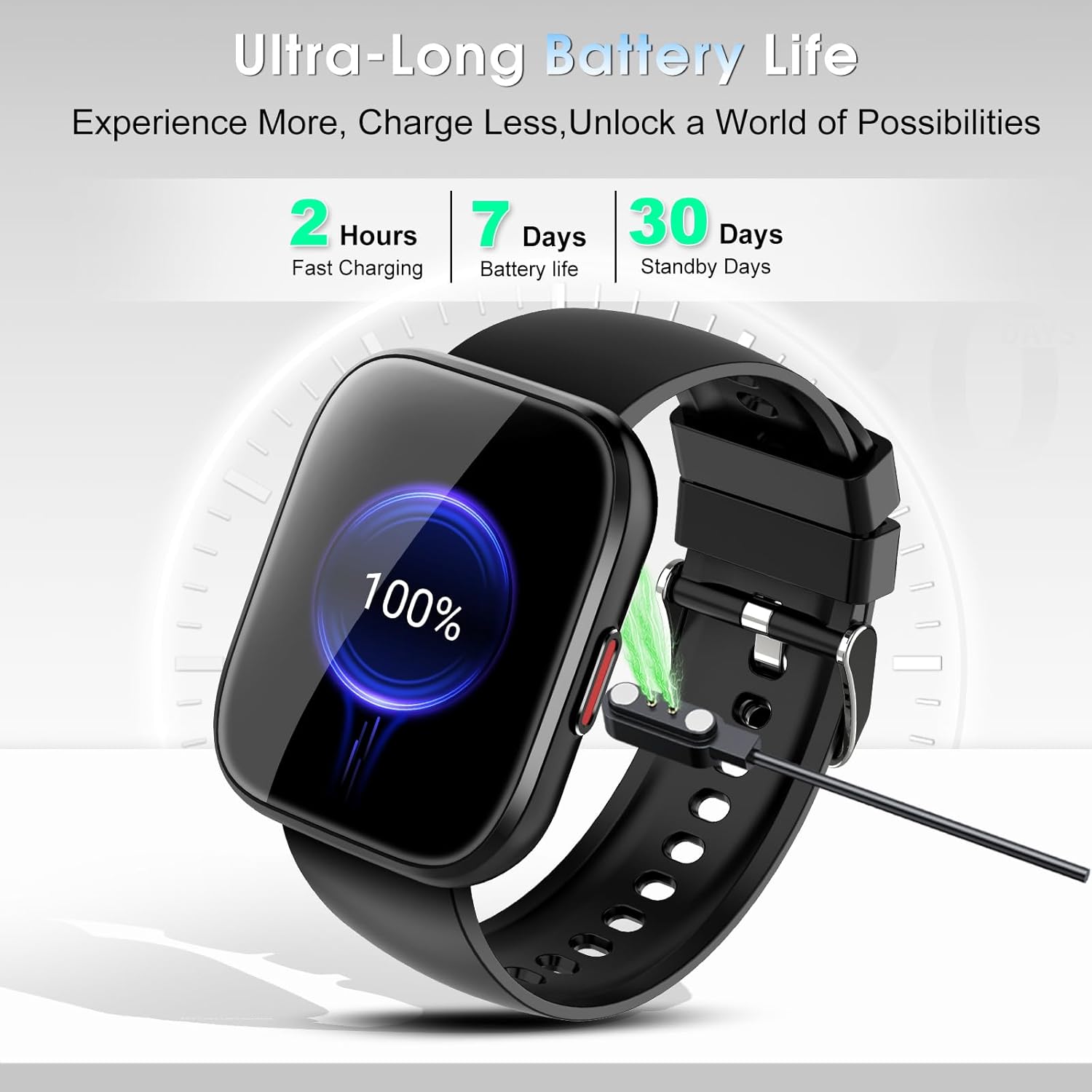 aycy Smart Watch with Bluetooth Calling - 1.85" HD Fitness Tracker, Heart Rate & Sleep Monitor, 120+ Sports Modes, IP68 Waterproof for Android iOS