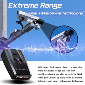 RAD1000 Long Range Radar and Laser Detector with 360° Detection & Advanced False Alert Filtering