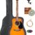 Fender FA-115 Dreadnought Acoustic Guitar Bundle - Sunburst Finish with Gig Bag, Tuner, Picks, Strings, and Instructional DVD