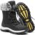 EARLDE Women's Waterproof Winter Snow Boots - Lightweight Mid-Calf Faux Fur Lined Outdoor Shoes with Non-Slip Sole