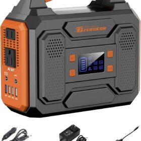 Portable Power Station 300W - 280Wh Solar Generator with AC Outlet, Pure Sine Wave Battery Pack for Camping, RV, and Emergency Home Backup