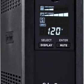 CyberPower CP1000AVRLCD UPS System - 1000VA/600W AVR Battery Backup, Mini-Tower LCD, 9 Outlets with Surge Protection