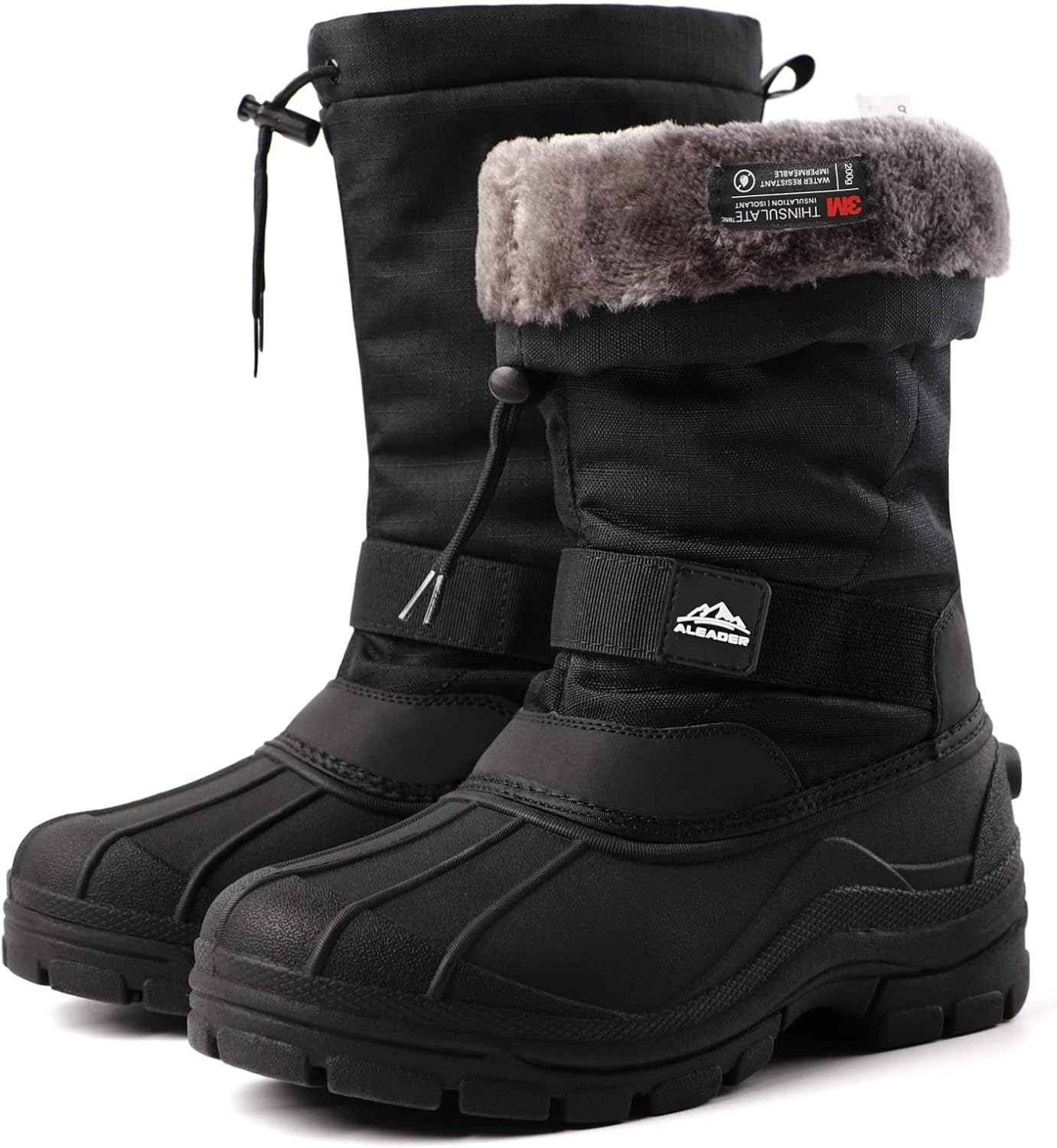 ALEADER Men's Waterproof Winter Snow Boots | Insulated Hiking Boots for Warmth & Comfort | Durable Shell for Outdoor Adventures, Rain, & Snow