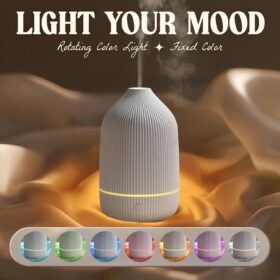 SALUBRITO 100ml Essential Oil Diffuser – Ultrasonic Cool Mist Humidifier with 7 LED Lights, Auto Shut-Off & BPA-Free Design for Home, Office, and Yoga