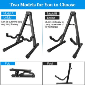 DkOvn A-Frame Guitar Stand – Universal Folding Floor Stand for Acoustic, Electric & Bass Guitars