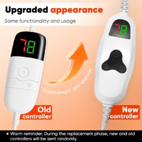 Greenoak Heated Blanket Electric Throw, 10 Heat Levels & 8-Hour Auto Off, Ultra-Soft Flannel Fleece Heating Blanket (50x60), Energy-Saving & Machine Washable, Cozy Christmas Gifts for Women, Baby Pink