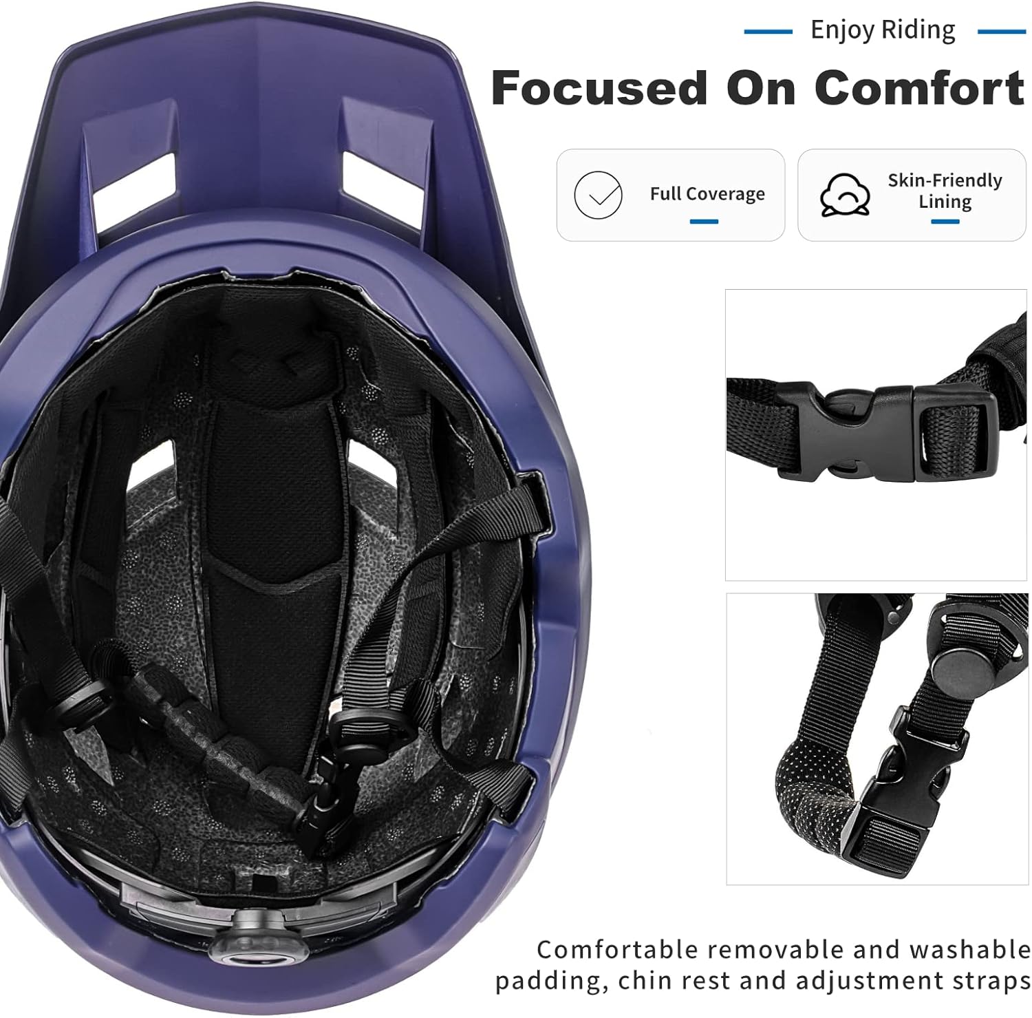 BATFOX Adult Mountain Bike Helmet - Lightweight, CPSC Certified Cycling Helmet with Sun Visor, Adjustable Dial Fit for Men, Women & Youth