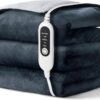 Warming Dreams Electric Throw Blanket: 8 Heat Levels & 9hr Auto-Off | Ultra-Soft Flannel, Machine Washable Heated Blanket for Cozy Comfort