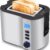 Elite Gourmet ECT2145 Stainless Steel Toaster, Extra Wide Slots for Bagels & Artisan Bread with Warming Rack, 6 Shade Settings & Cancel Function