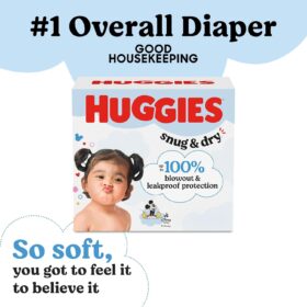 Huggies Snug & Dry Disposable Baby Diapers, Size 3 (16-28 lbs), 34 Count - Leak Lock Protection & Wetness Indicator