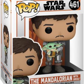 Funko POP! Star Wars: The Mandalorian Vinyl Figure - Din Djarin Holding The Child (Grogu)