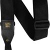 Ernie Ball Polypro Acoustic Guitar Strap - Black with Leather Ends (P05365)