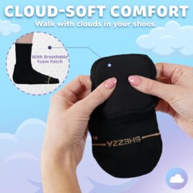 SHEZZA Anti-Blister Heel Guards Crew Socks | Stay-Pad Comfort for Heels | Breathable, Seamless, All-Day Wear | As Seen on TikTok