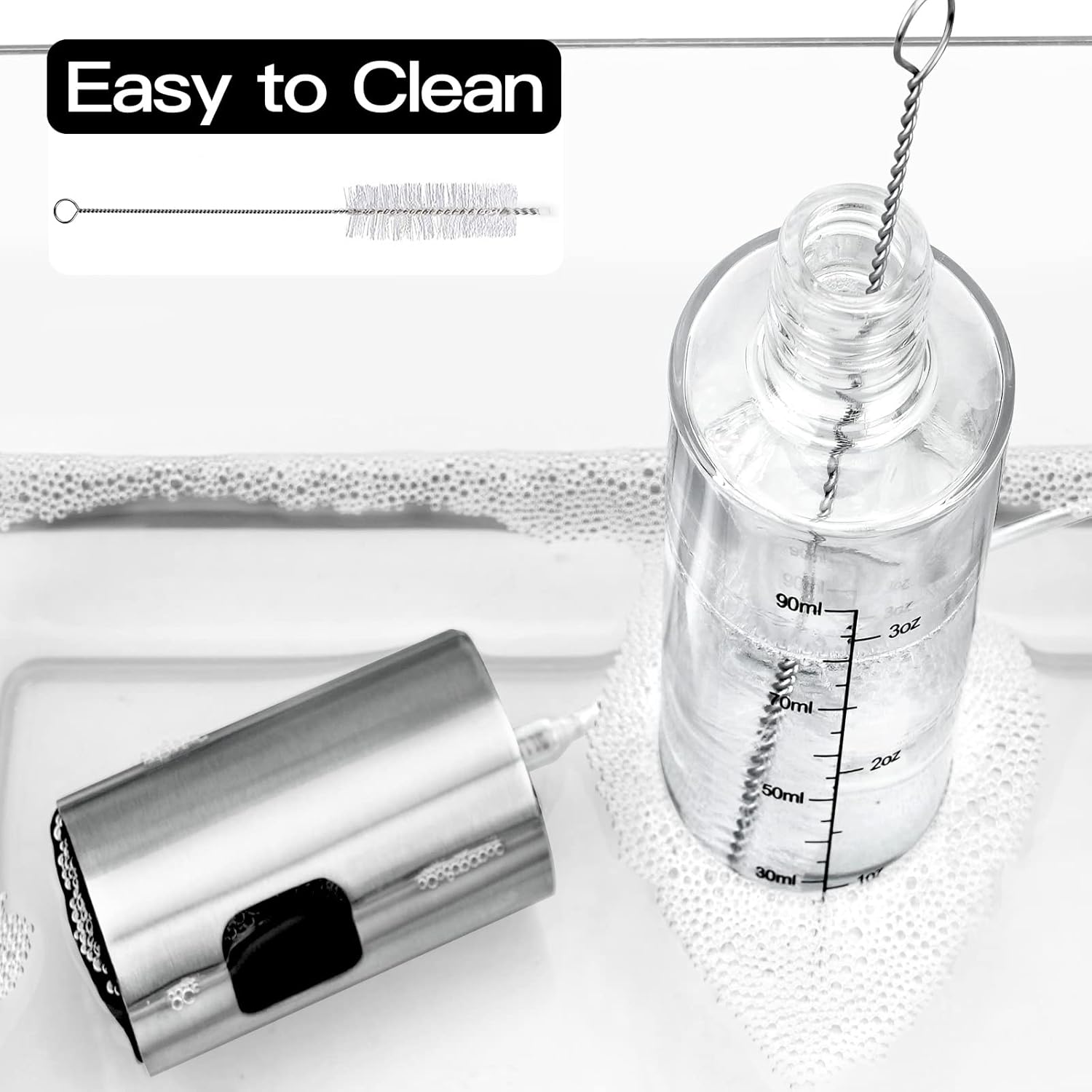 Upgraded 100ml Olive Oil Sprayer Bottle Set - 2 Pack Stainless Steel Mister for Air Fryer, Salad, BBQ & Kitchen - Refillable & Leakproof