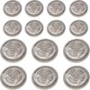 14-Piece Premium Silver Metal Blazer Buttons – 18mm & 23mm Zinc Alloy Suit Buttons for Jackets, Coats, & Uniforms