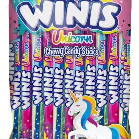 Winis Unicorn Chewy Candy Swirls - Cotton Candy Flavor Taffy - 4.3 Oz Bag (11 Count) - Soft Mexican Treats for Party Favors, Piñatas, and Snacking