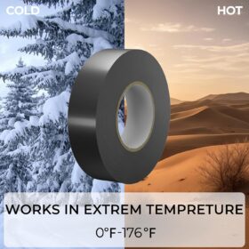 SWRT Professional Electrical Tape - 0.75 inch x 66 Feet (3-Pack) - Weatherproof, Flame Retardant, High Voltage Insulation for Indoor and Outdoor Use