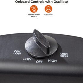 Comfort Zone CZHTV9 Portable Halogen Infrared Space Heater with Oscillation and Overheat Protection