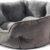 Asvin Luxury Round Dog Bed & Cat Bed – 20 inch Small Pet Bed with Ultra-Soft Sherpa Fleece, Non-Slip & Water-Resistant Bottom, Machine Washable Calming Bed for Puppies & Kittens (Grey)