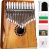 Newlam 17-Key Kalimba Thumb Piano – Portable Mbira with Solid Wood Body, Tuning Hammer, Study Book & Protective Bag – Ideal Musical Gift for Beginners, Kids & Adults