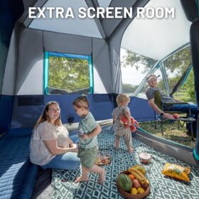 TIMBER RIDGE SUV Tent with Screen Porch & Awning - 5-9 Person Weatherproof Camping Shelter for Minivans & Trucks