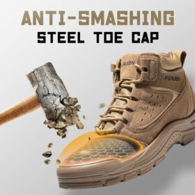 Furuian Indestructible Steel Toe Work Boots – Lightweight, Puncture-Proof Slip-On Safety Shoes for Men & Women