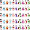 Exasinine 50Pcs Mini Christmas Snowman Figurines – Assorted Tiny Resin Snowman Decorations for Fairy Gardens, DIY Crafts, Holiday Miniature Village Scenes, and Winter Desktop Ornaments