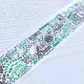 Mailed It Designer Small Business Packing Tape - Cute Mint Pattern Shipping Tape - Heavy Duty Adhesive for Boxes & Parcel Packaging (55 Yards)