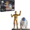 Star Wars C-3PO & R2-D2 4D Puzzle Model Kit - 416 Piece 3D Construction Set with Display Stand - Movie Room Décor & Gift for Fans Ages 12+