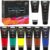 GOTIDEAL Professional Acrylic Paint Set - 8 Vibrant 4oz (120ml) Colors, Non-Toxic & Quick-Dry for Canvas, Wood, Fabric & Rock Painting