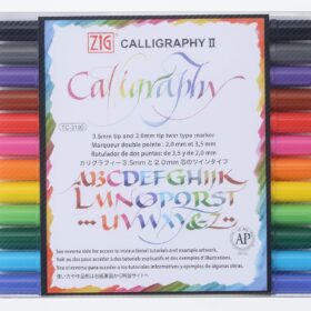 Kuretake ZIG Calligraphy Marker Pens – Dual Tip 12-Color Hand Lettering Set