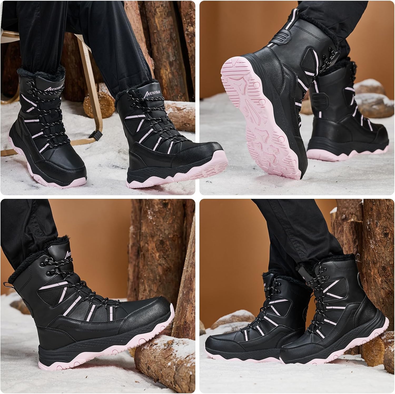 Women's Insulated Winter Snow Boots | Waterproof & Anti-Slip Mid-Calf Booties for Cozy Warmth