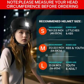 VOLT+ LED Bike Helmet for Adults – USB Rechargeable Safety Helmet with Front & Rear Lights, Adjustable Dial Fit for Urban Commuting, Road Cycling, and Skateboarding