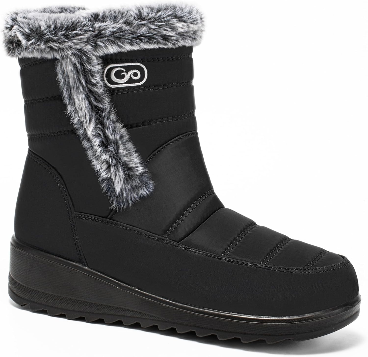 HARENCE Women's Cozy Winter Boots - Waterproof, Fleece-Lined Snow Shoes for Warmth & Traction