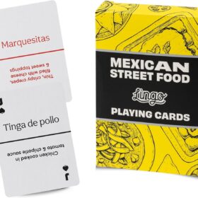 Lingo Mexican Street Food Playing Cards – Culinary Recipe Deck & Standard 54-Card Game Set