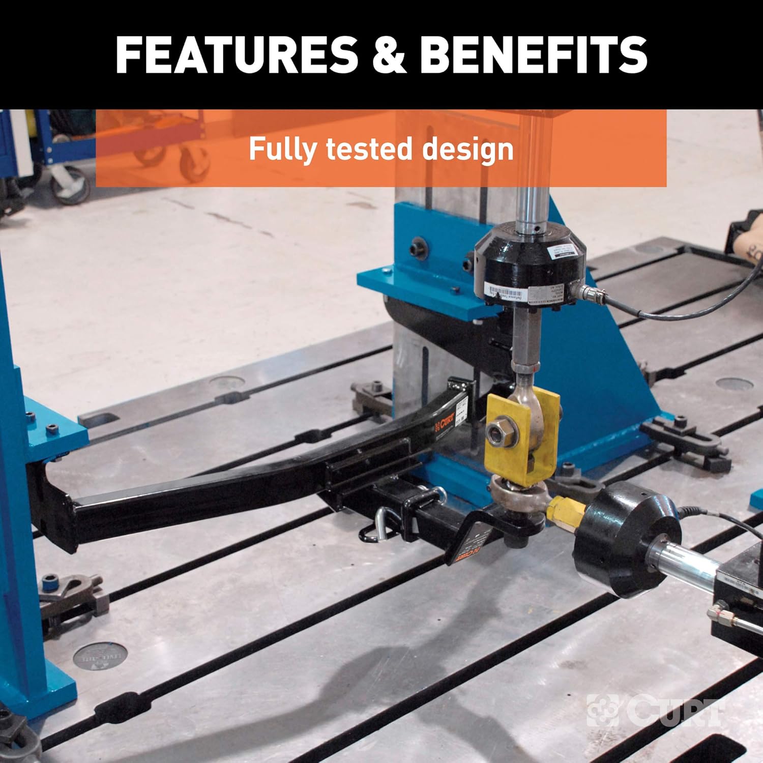 CURT 15809 Commercial Duty Class 5 Trailer Hitch - 2-1/2 Inch Receiver for Select Dodge Ram 1500, 2500, 3500