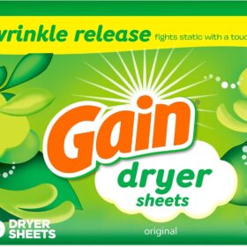 Gain Dryer Sheets Plus Wrinkle Guard, Original Fresh Scent, 240 Count Box - Static Control & Fabric Softener